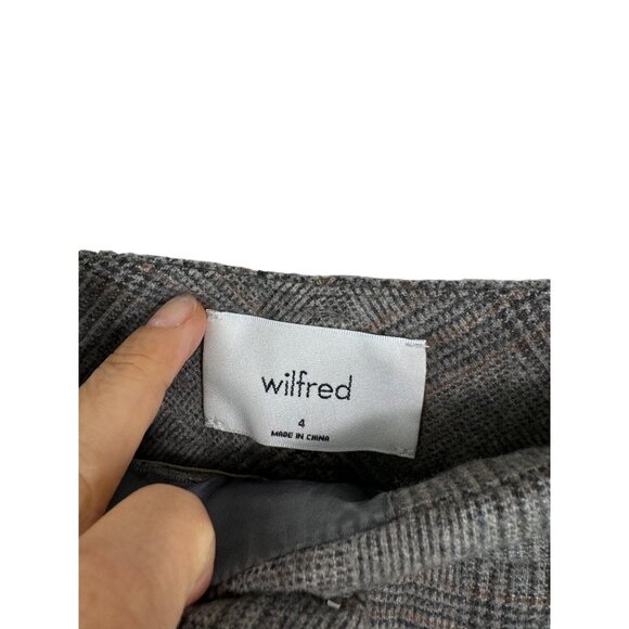 Wilfred Wool‎ cashmere blend cropped plaid trousers preppy sz 4 - Picture 2 of 10